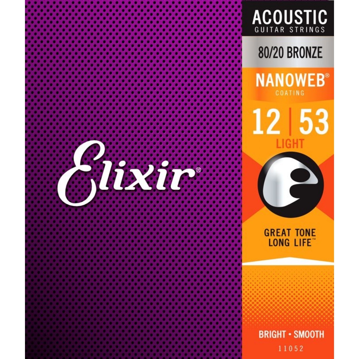 Elixir Acoustic Guitar Strings Nanoweb Light 12-53
