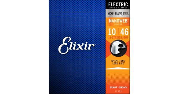 Elixir Electric Guitar Strings Nanoweb Light 10 46